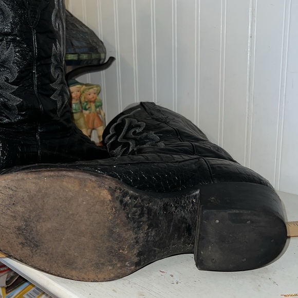 Rodeo black crocodile cowboy western boots size 12 - Picture 8 of 11